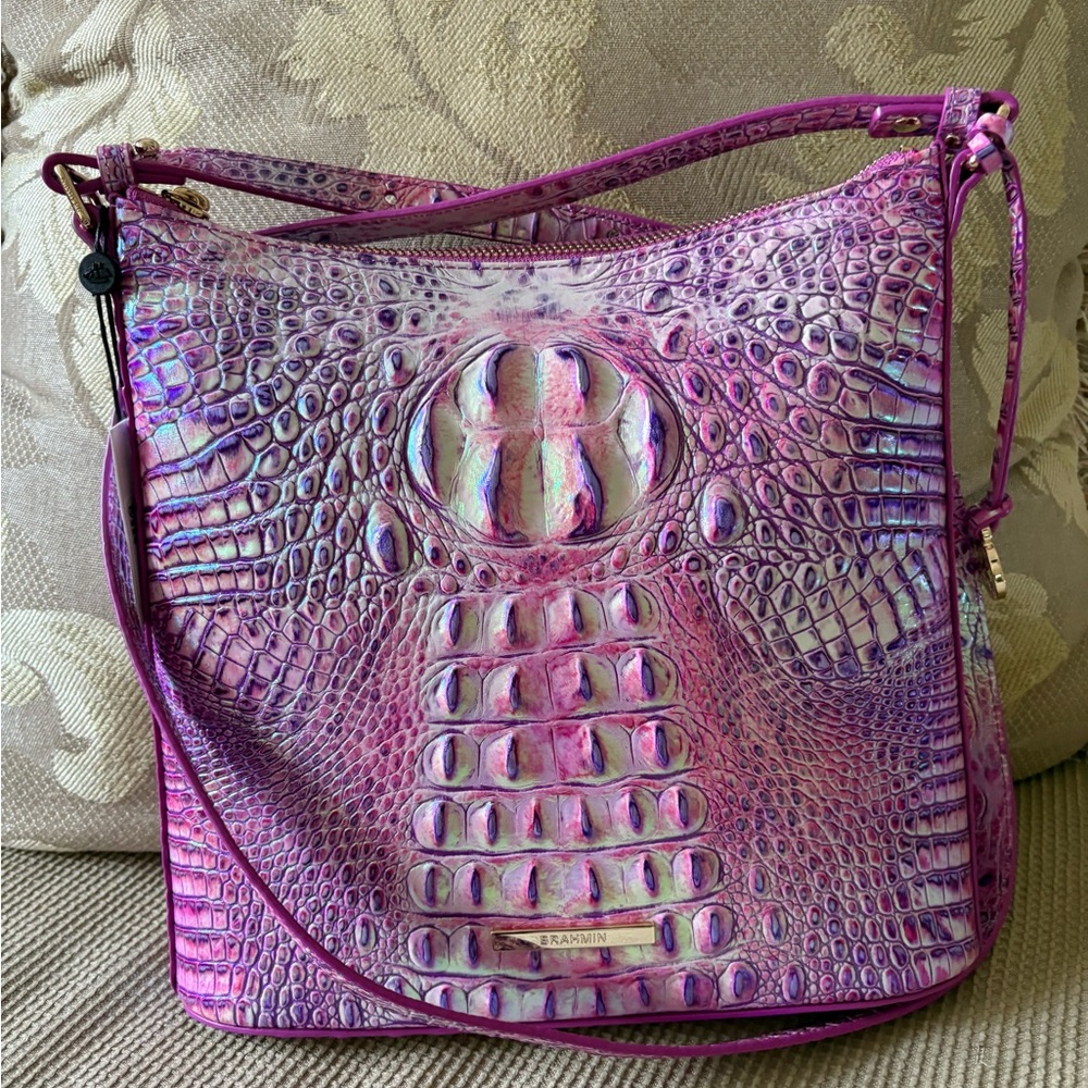 Brahmin Purple Iris Melbourne Crossbody Bag
